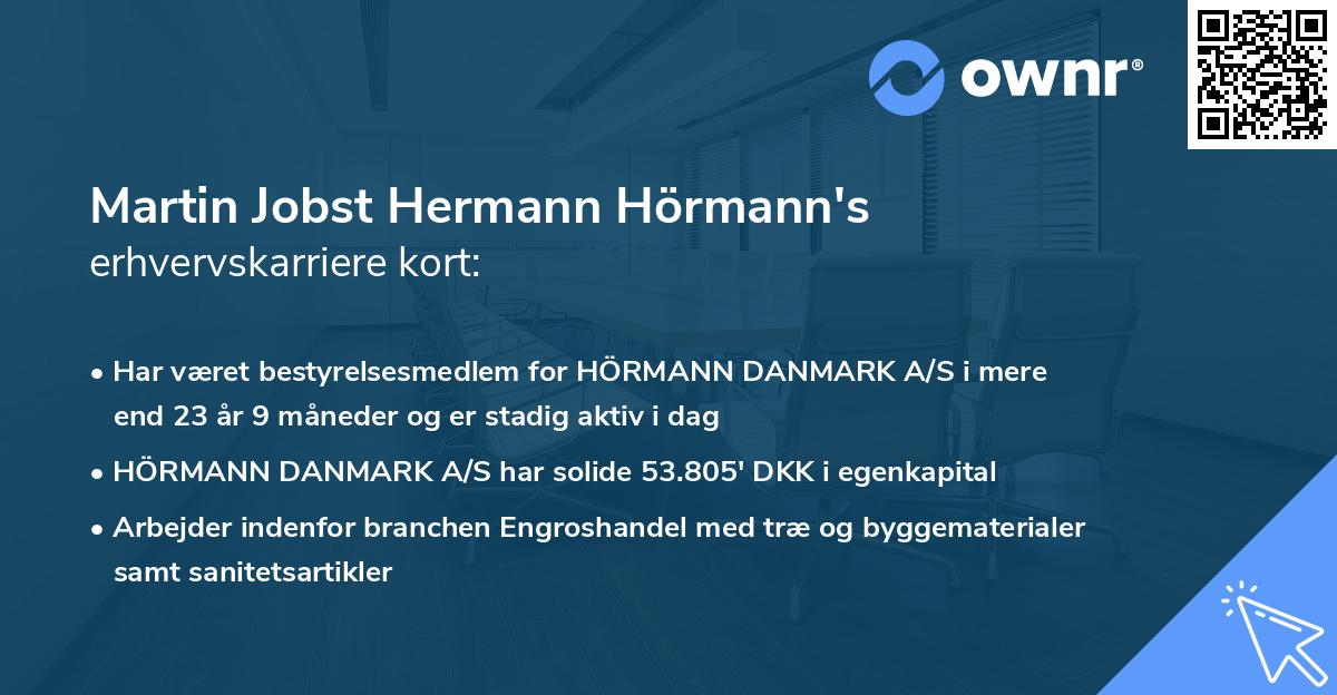 Martin Jobst Hermann Hörmann's erhvervskarriere kort