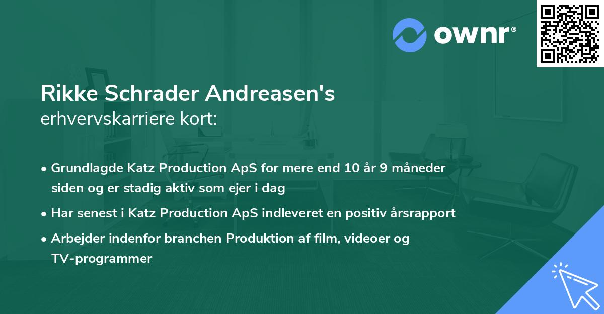Rikke Schrader Andreasen's erhvervskarriere kort