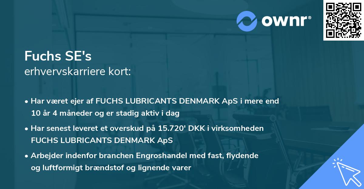 Fuchs SE's erhvervskarriere kort