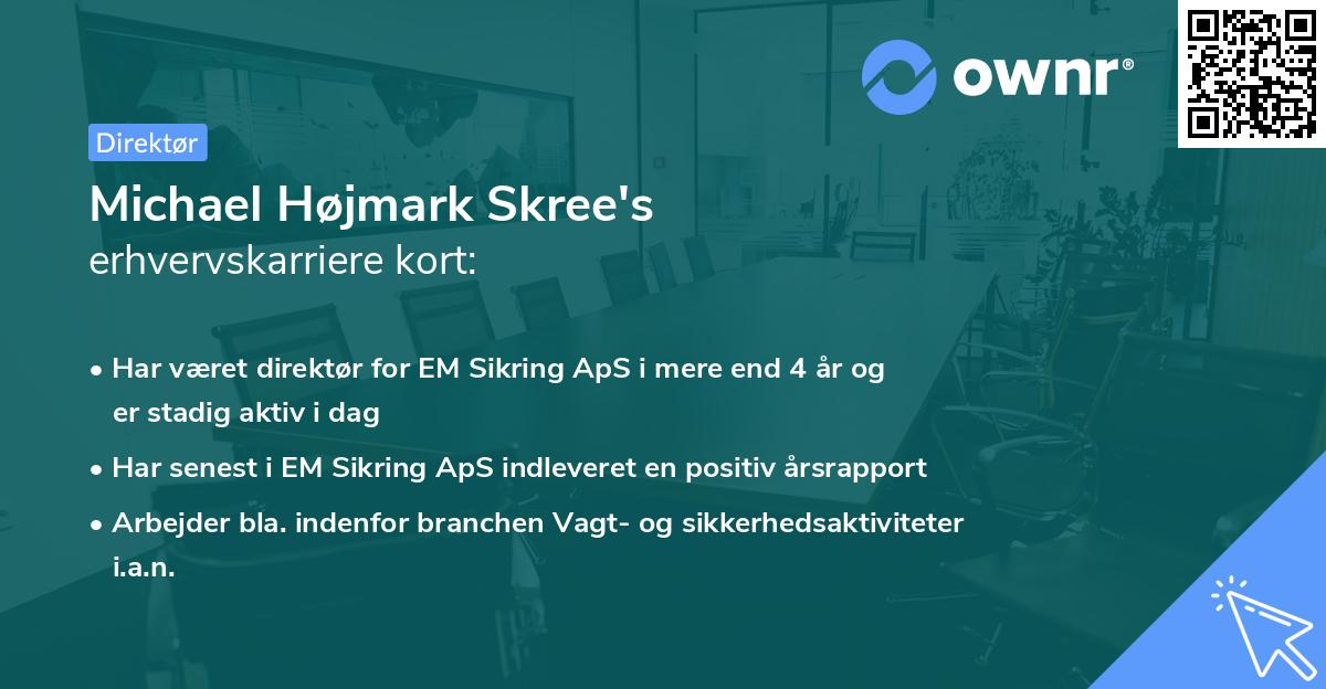 Michael Højmark Skree's erhvervskarriere kort