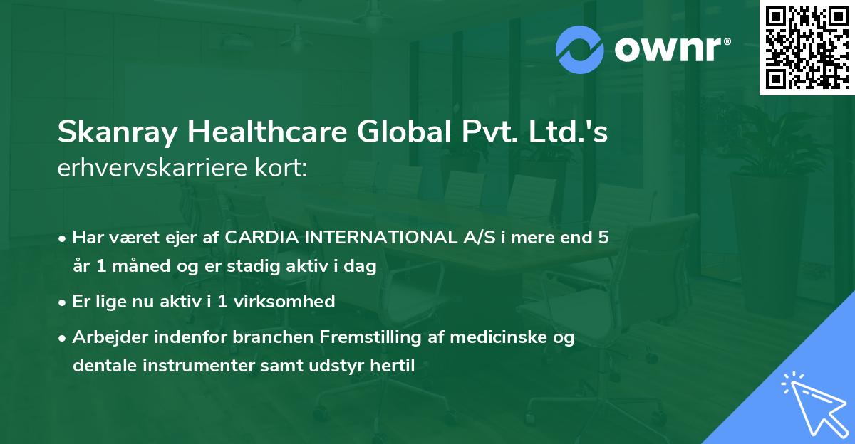Skanray Healthcare Global Pvt. Ltd.'s erhvervskarriere kort