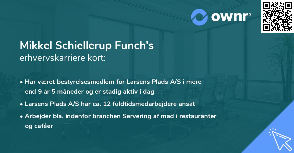 Mikkel Schiellerup Funch's erhvervskarriere kort