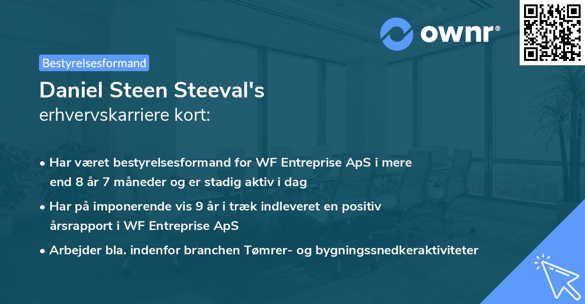 Daniel Steen Steeval's erhvervskarriere kort