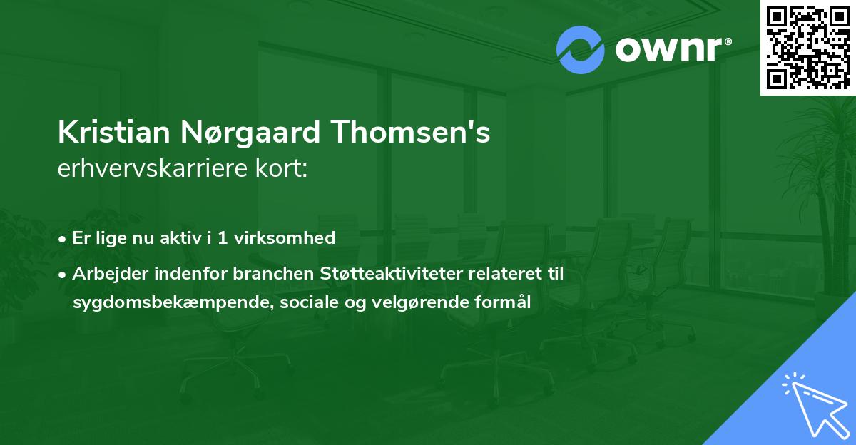 Kristian Nørgaard Thomsen's erhvervskarriere kort