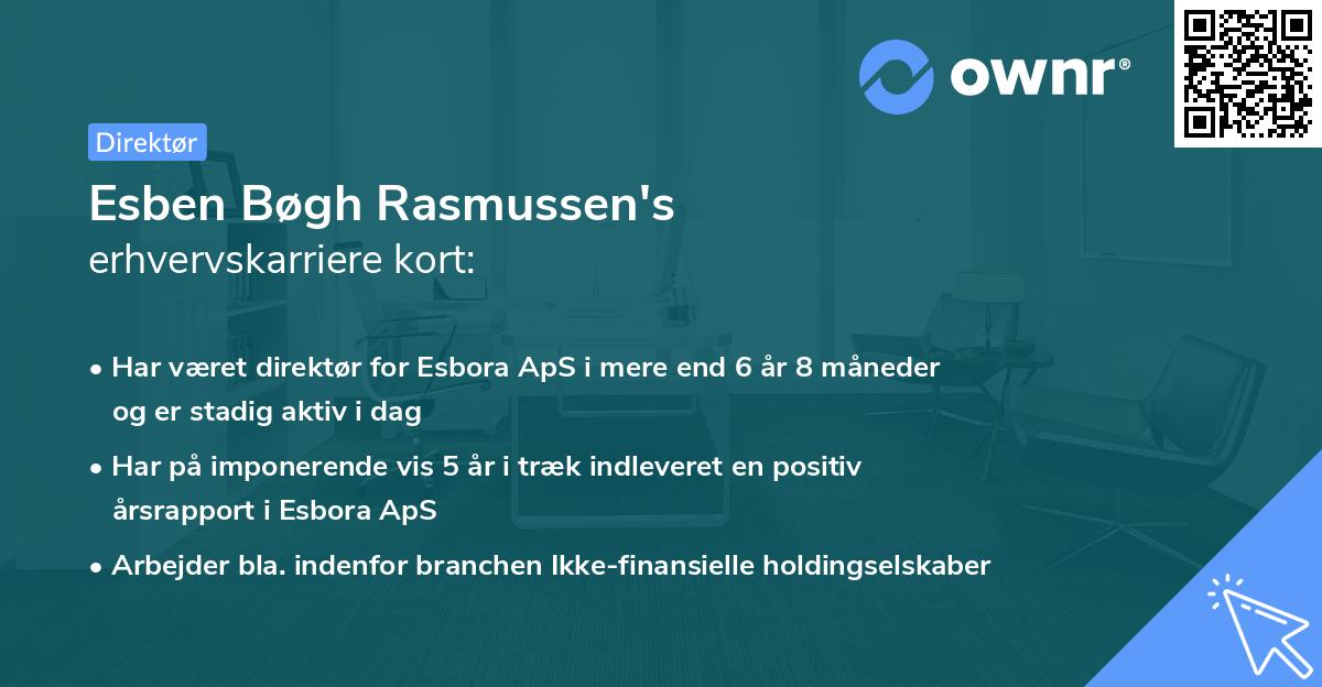 Esben Bøgh Rasmussen's erhvervskarriere kort