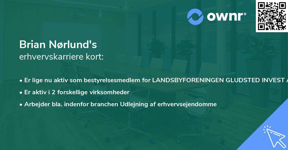 Brian Nørlund's erhvervskarriere kort