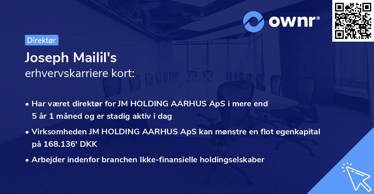 Joseph Mailil's erhvervskarriere kort