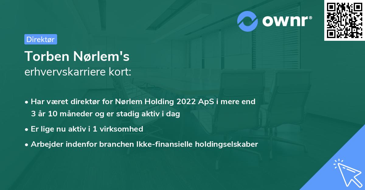 Torben Nørlem's erhvervskarriere kort