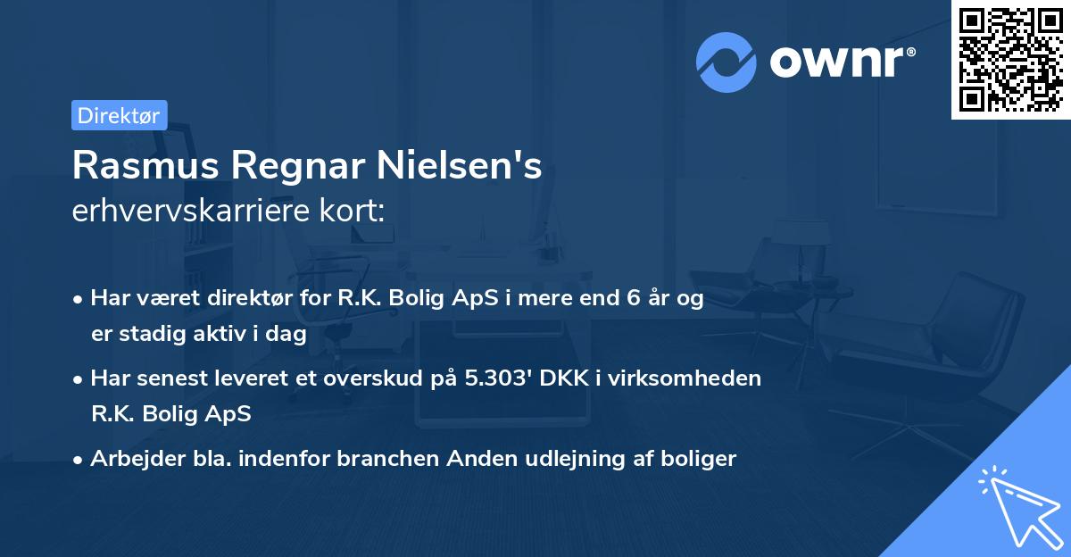 Rasmus Regnar Nielsen's erhvervskarriere kort