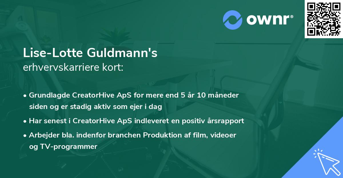 Lise-Lotte Guldmann's erhvervskarriere kort