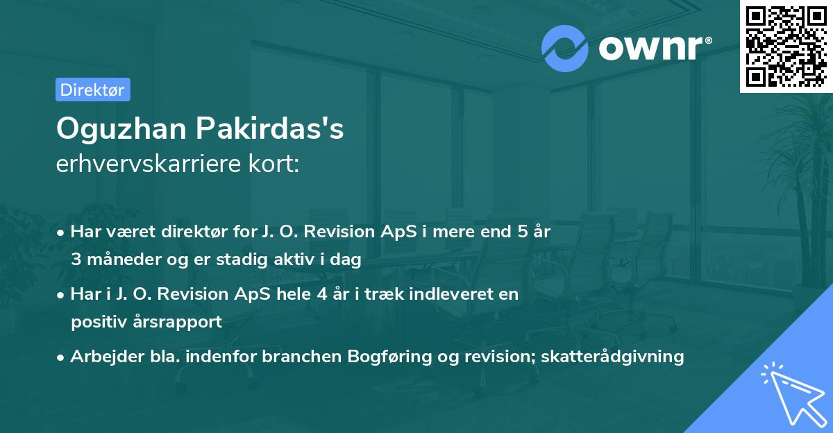 Oguzhan Pakirdas's erhvervskarriere kort