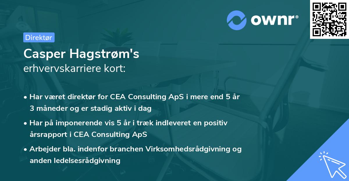 Casper Hagstrøm's erhvervskarriere kort