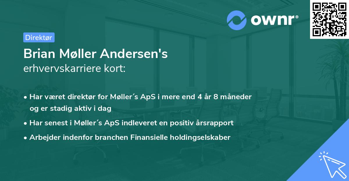 Brian Møller Andersen's erhvervskarriere kort