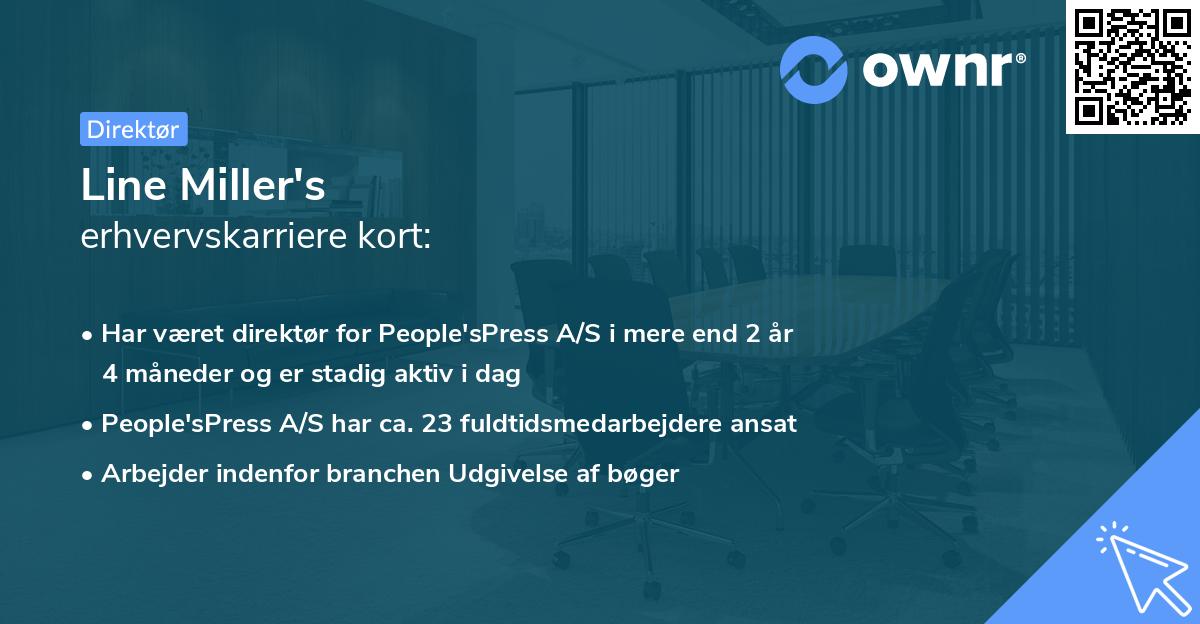 Line Miller's erhvervskarriere kort