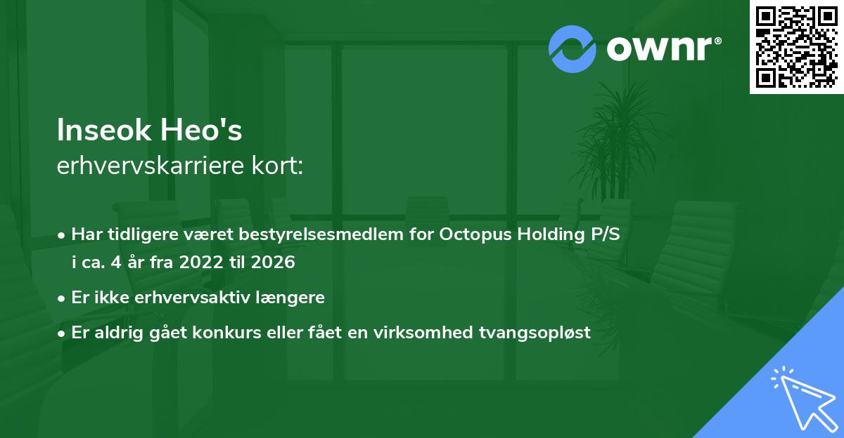 Inseok Heo's erhvervskarriere kort