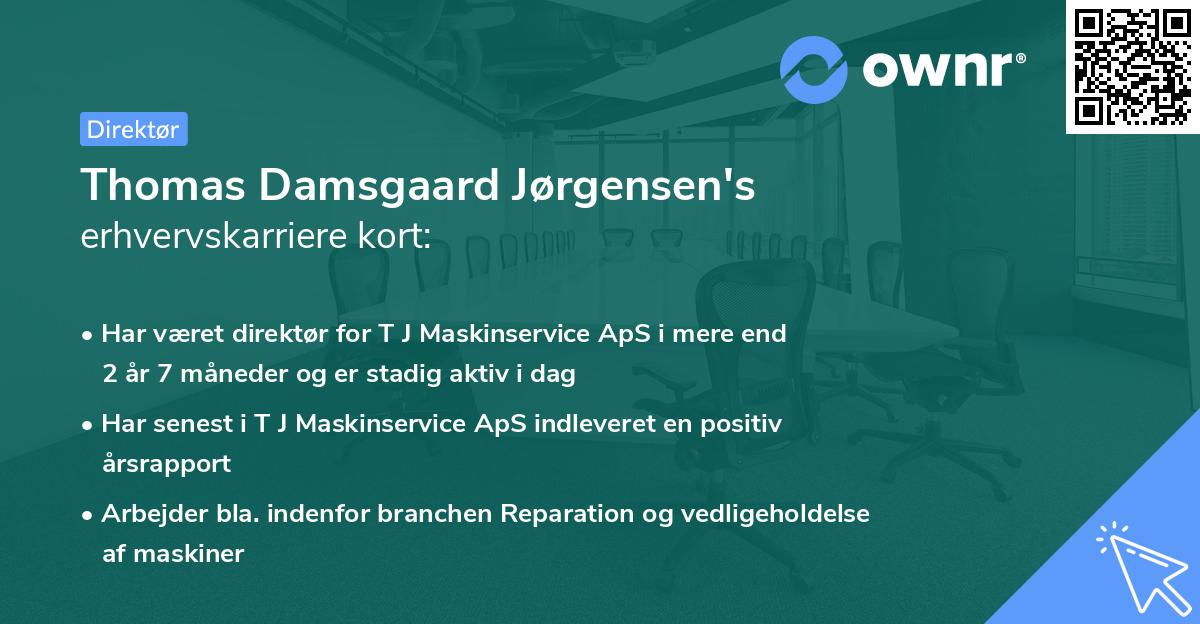 Thomas Damsgaard Jørgensen's erhvervskarriere kort
