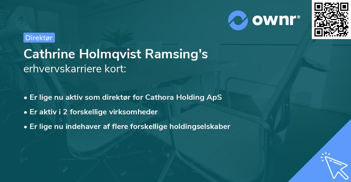 Cathrine Holmqvist Ramsing's erhvervskarriere kort