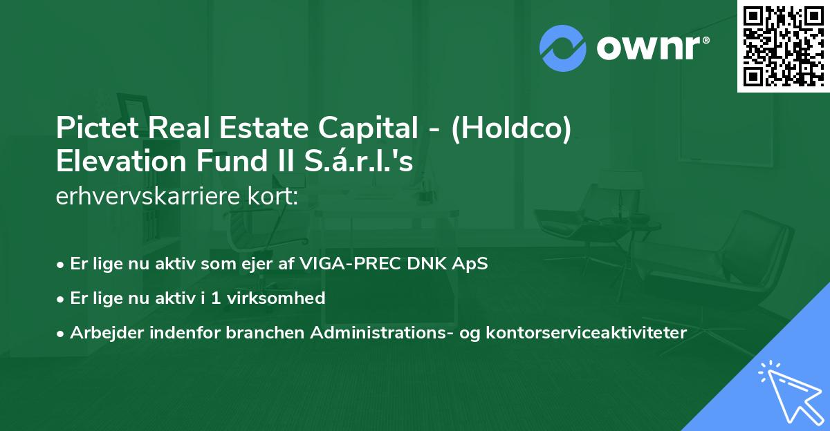 Pictet Real Estate Capital - (Holdco) Elevation Fund II S.á.r.l.'s erhvervskarriere kort