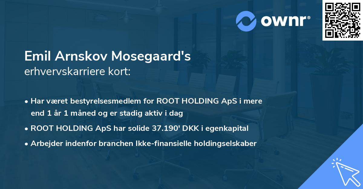Emil Arnskov Mosegaard's erhvervskarriere kort