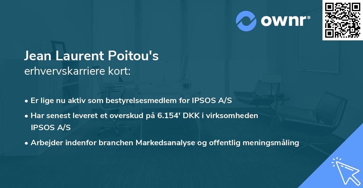 Jean Laurent Poitou's erhvervskarriere kort
