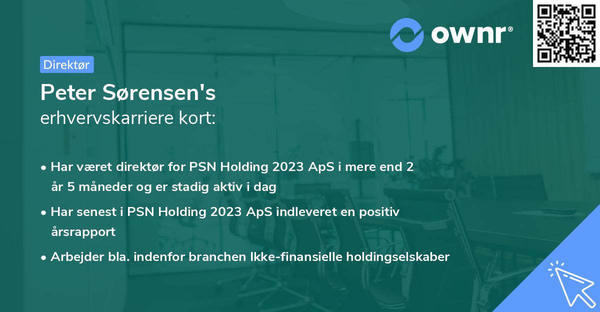 Peter Sørensen's erhvervskarriere kort
