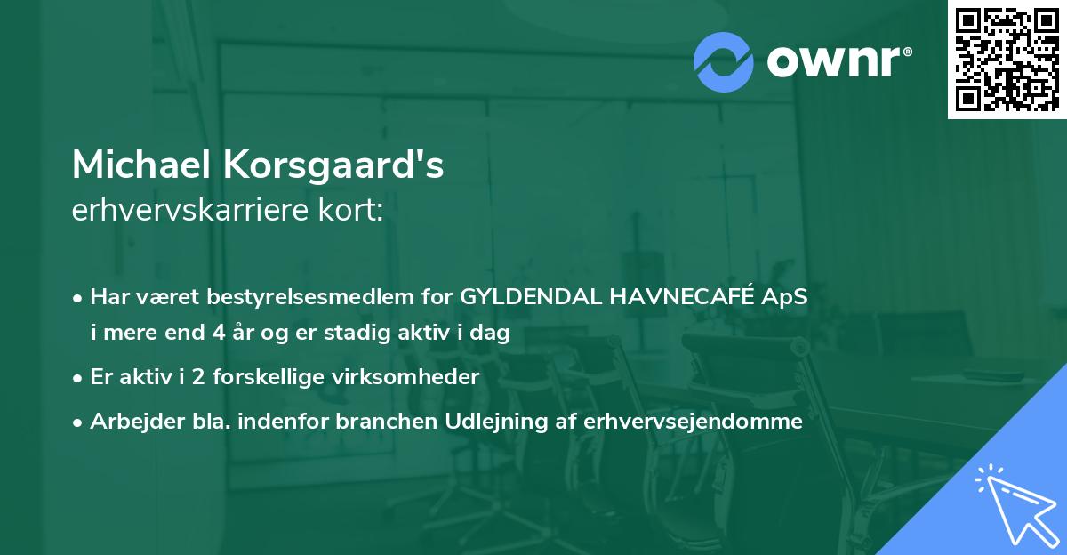 Michael Korsgaard's erhvervskarriere kort