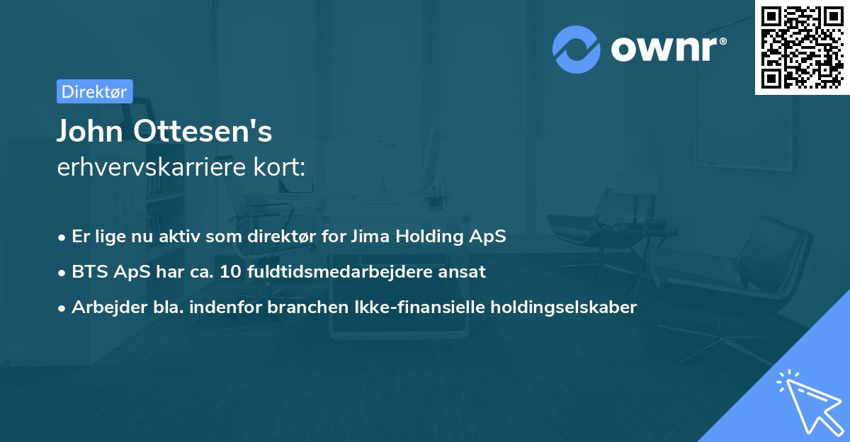 John Ottesen's erhvervskarriere kort