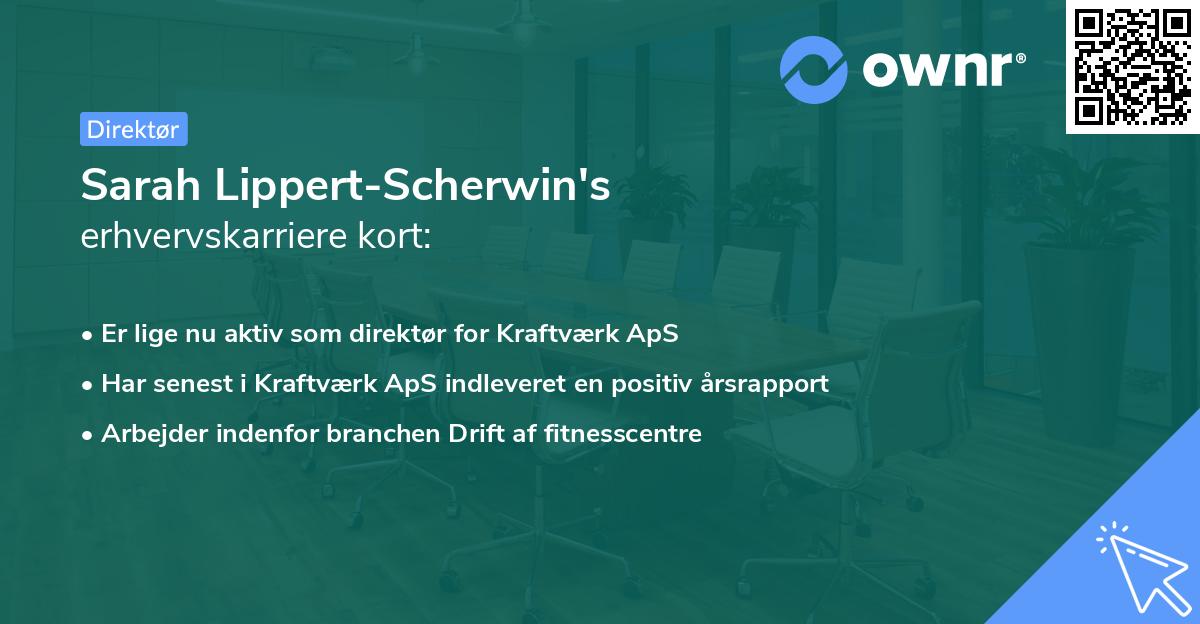 Sarah Lippert-Scherwin's erhvervskarriere kort
