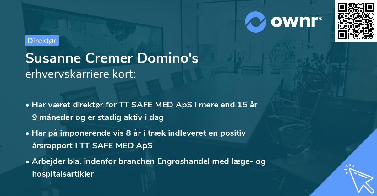 Susanne Cremer Domino's erhvervskarriere kort