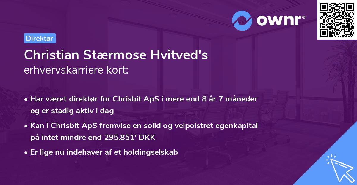 Christian Stærmose Hvitved's erhvervskarriere kort