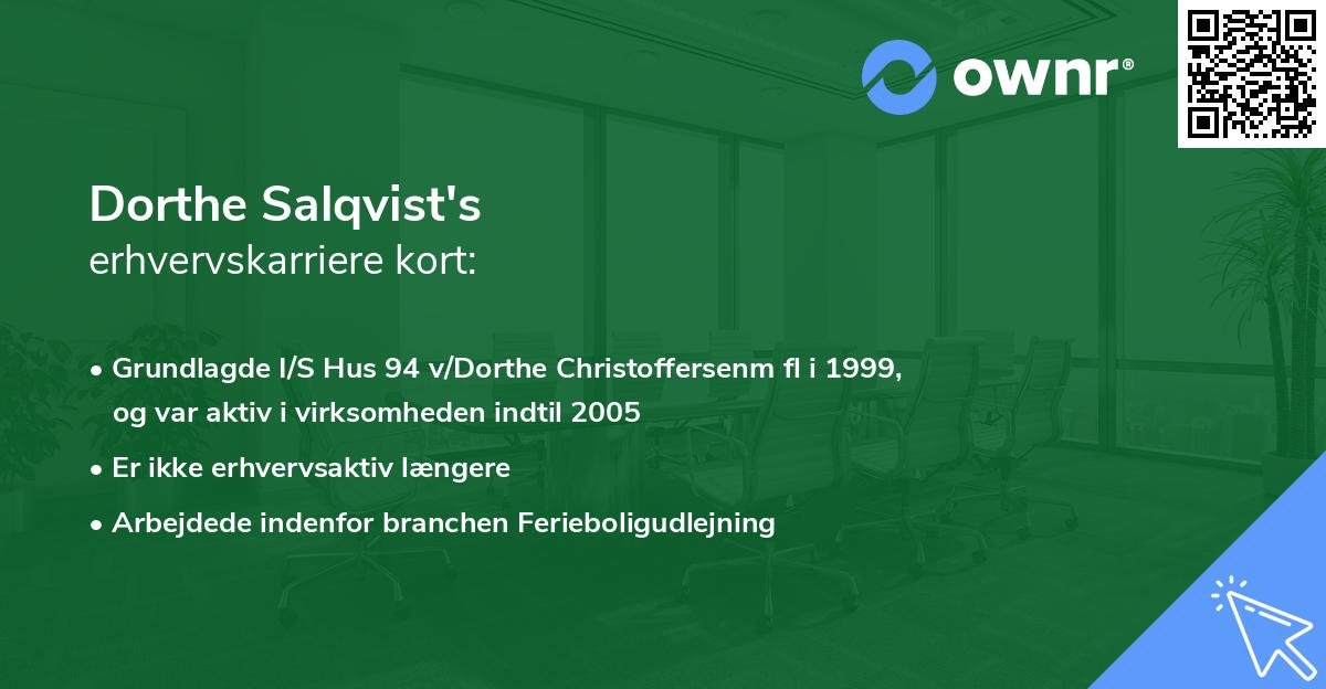 Dorthe Salqvist's erhvervskarriere kort
