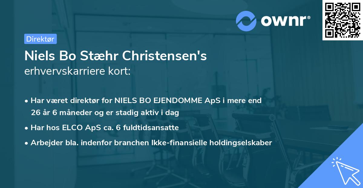 Niels Bo Stæhr Christensen's erhvervskarriere kort