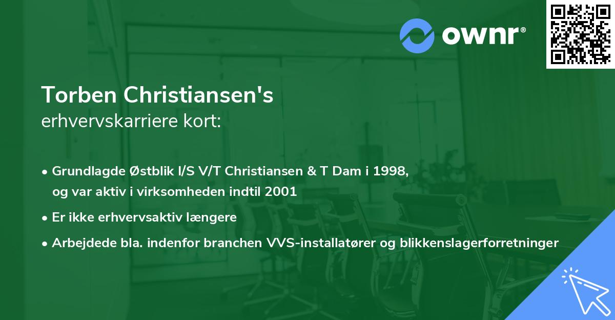 Torben Christiansen's erhvervskarriere kort