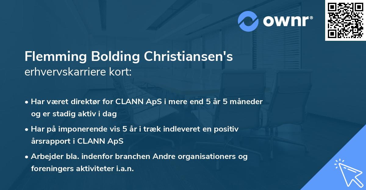 Flemming Bolding Christiansen's erhvervskarriere kort
