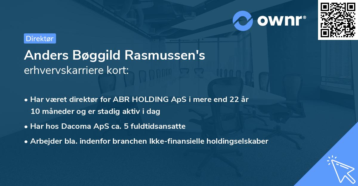 Anders Bøggild Rasmussen's erhvervskarriere kort