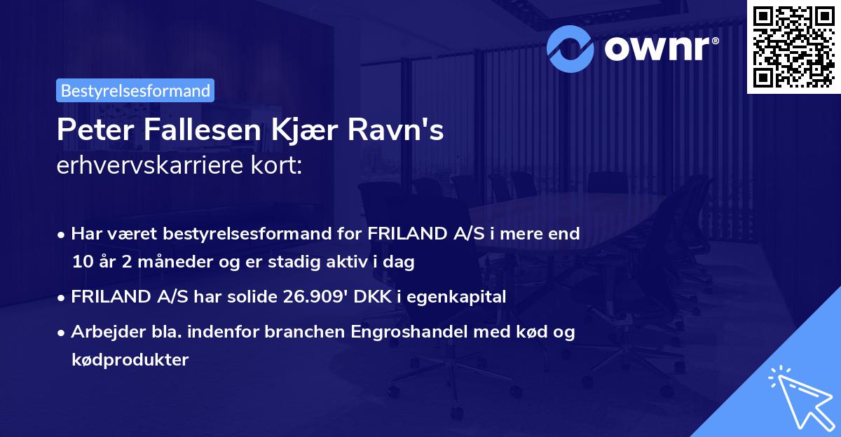 Peter Fallesen Kjær Ravn's erhvervskarriere kort