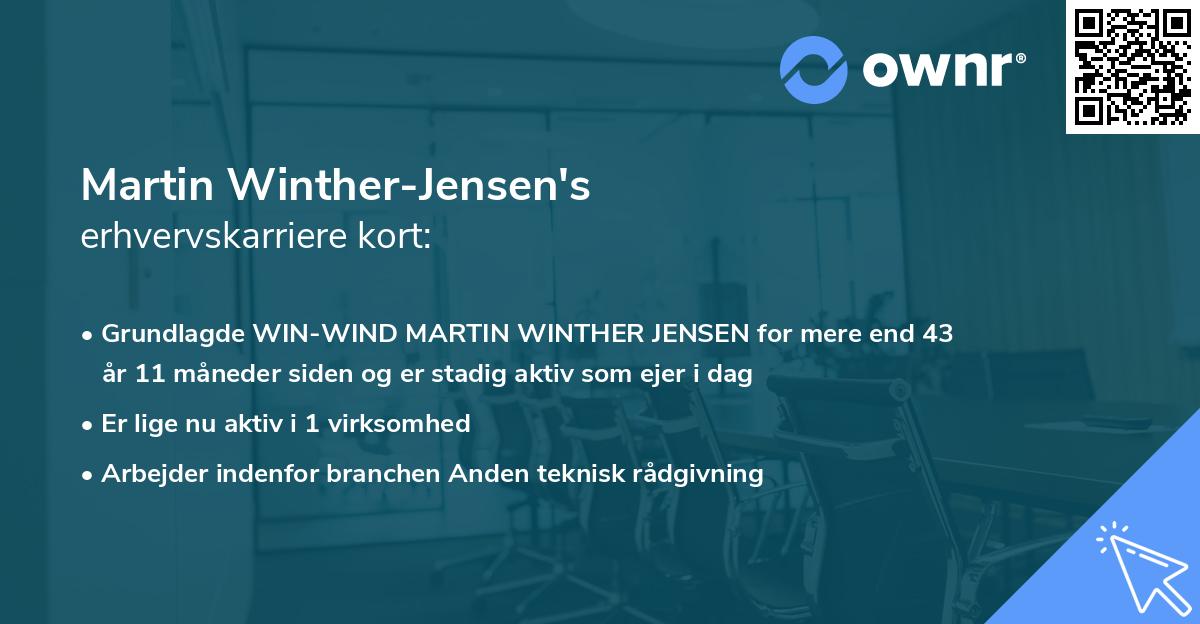 Martin Winther-Jensen's erhvervskarriere kort