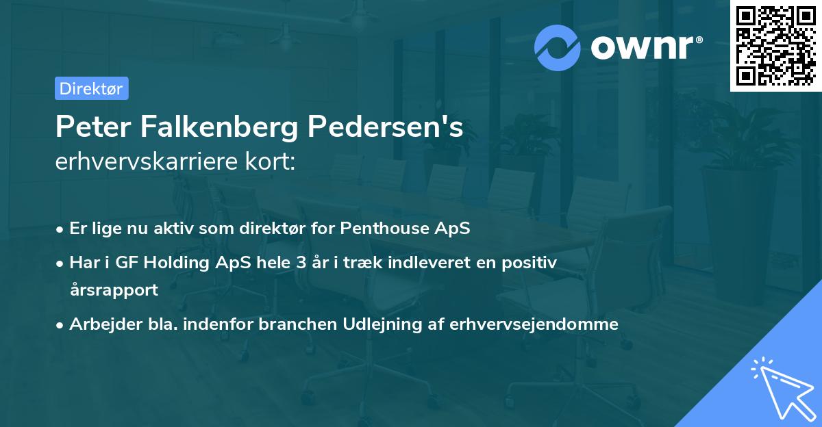 Peter Falkenberg Pedersen's erhvervskarriere kort