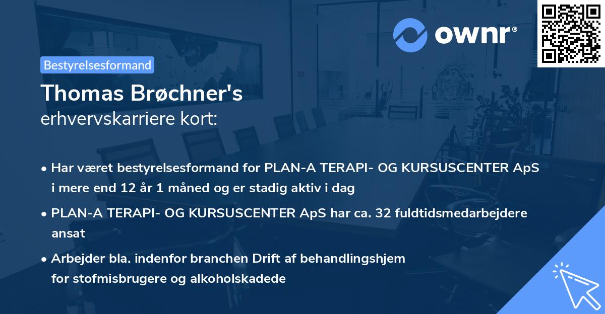 Thomas Brøchner's erhvervskarriere kort