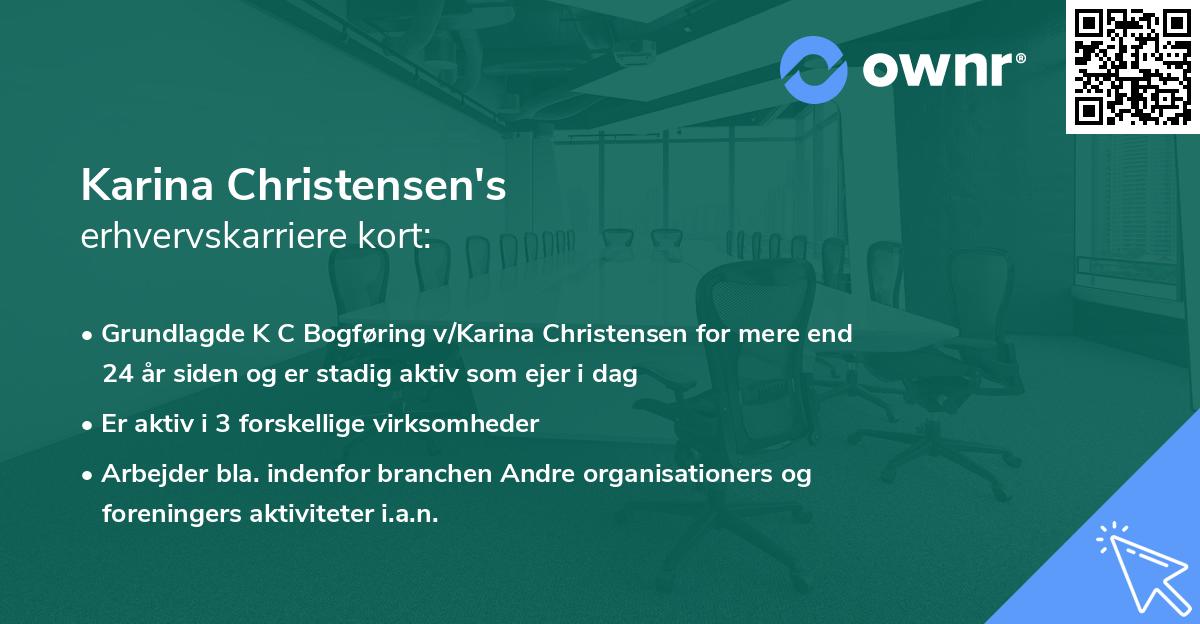 Karina Christensen's erhvervskarriere kort