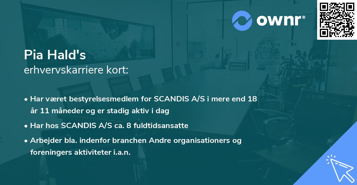Pia Hald's erhvervskarriere kort