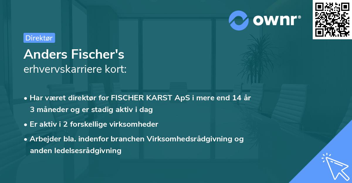 Anders Fischer's erhvervskarriere kort