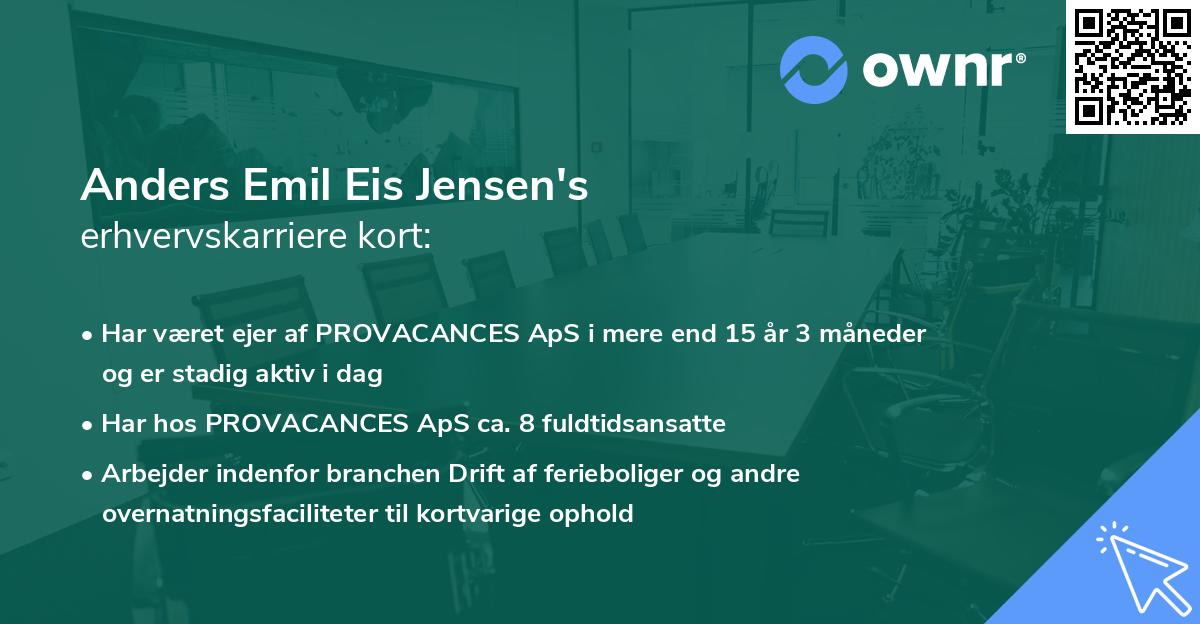Anders Emil Eis Jensen's erhvervskarriere kort