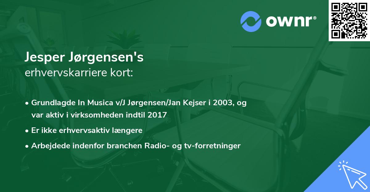 Jesper Jørgensen's erhvervskarriere kort