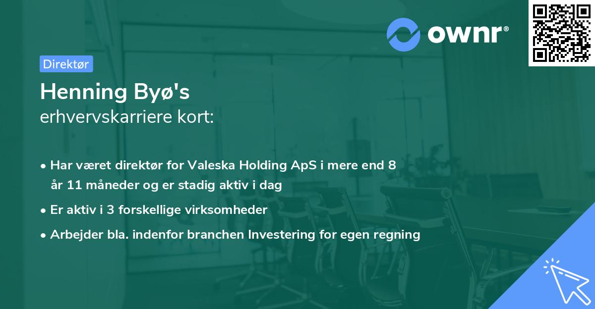 Henning Byø's erhvervskarriere kort