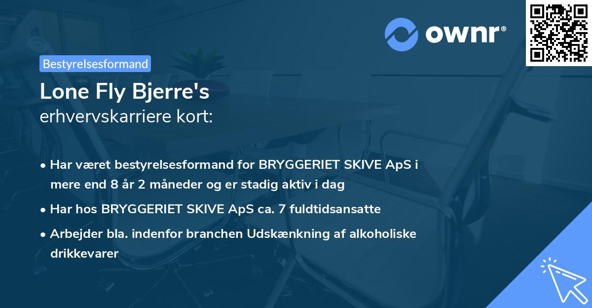 Lone Fly Bjerre's erhvervskarriere kort