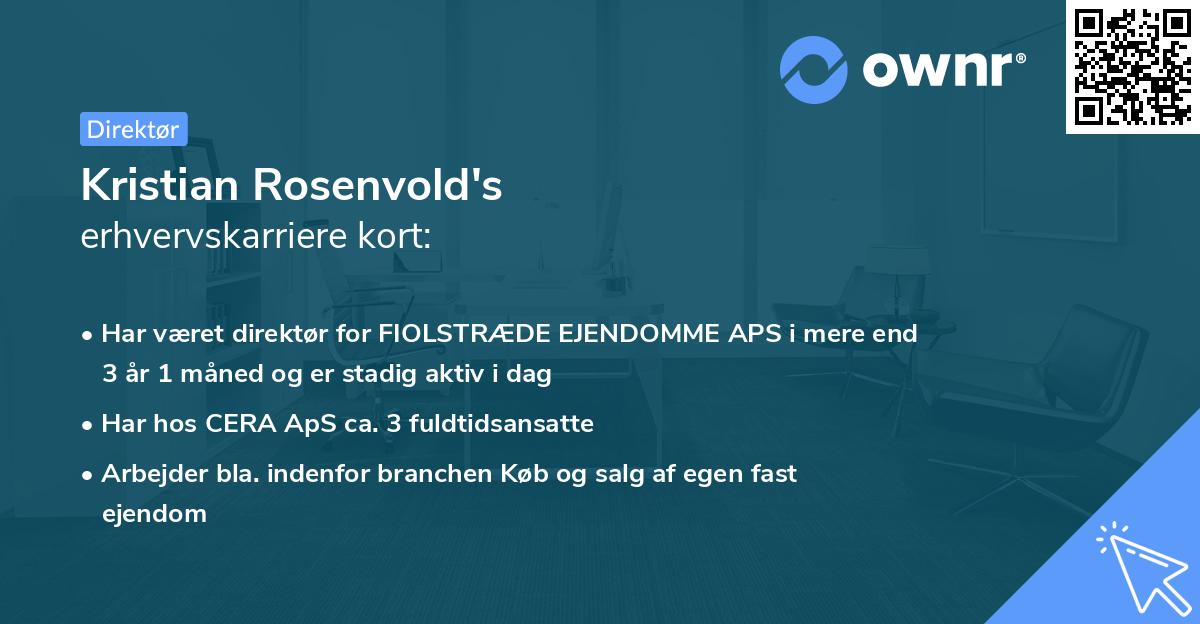 Kristian Rosenvold's erhvervskarriere kort