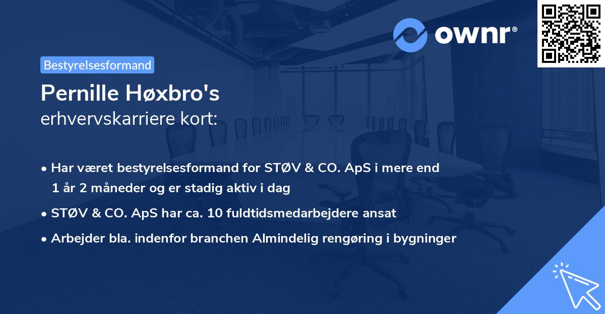 Pernille Høxbro's erhvervskarriere kort