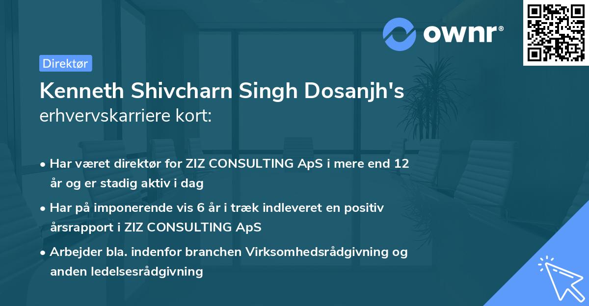 Kenneth Shivcharn Singh Dosanjh's erhvervskarriere kort