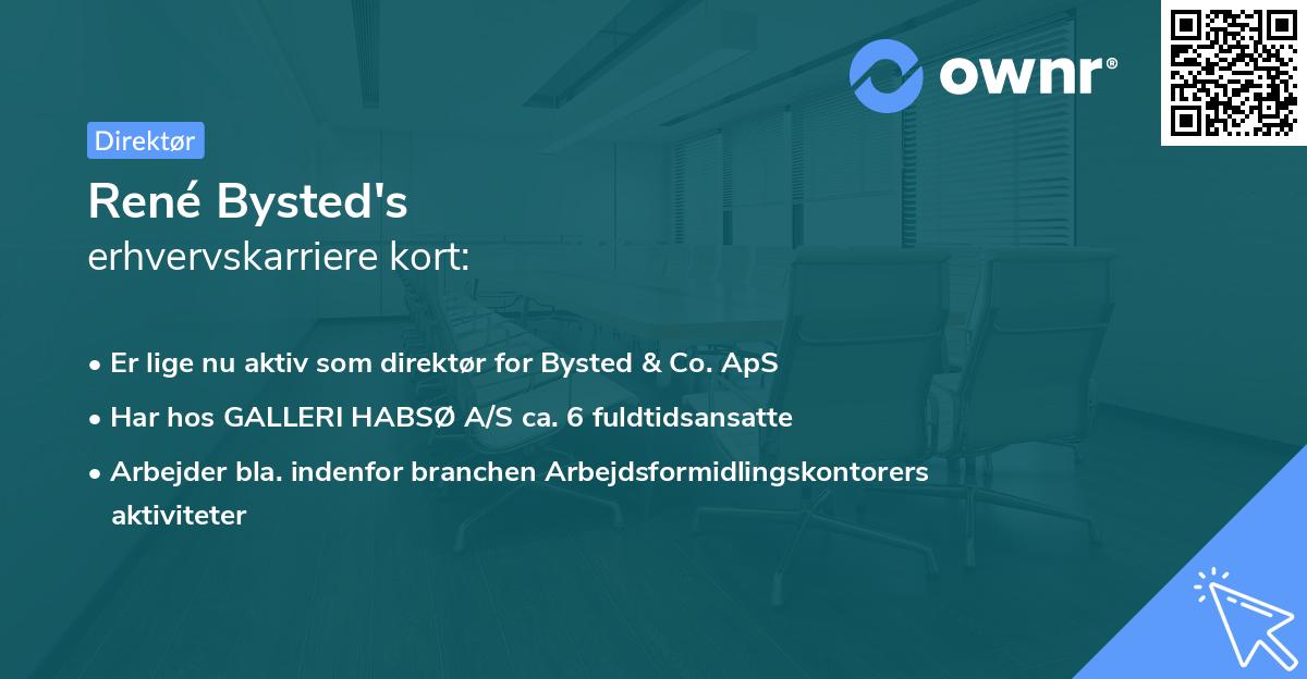 René Bysted's erhvervskarriere kort